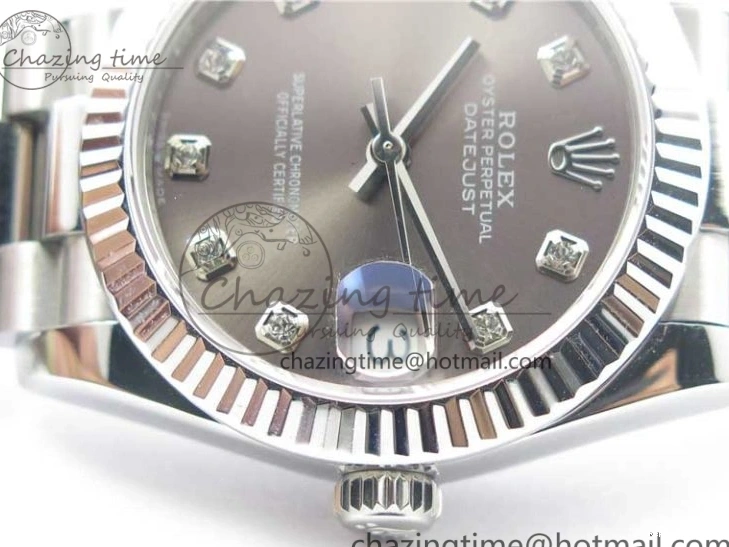 0416 Datejust 31mm 278275 SS BP Maker Best Edition Gray Crystals Markers Dial on SS President Bracelet SunProtective 3090